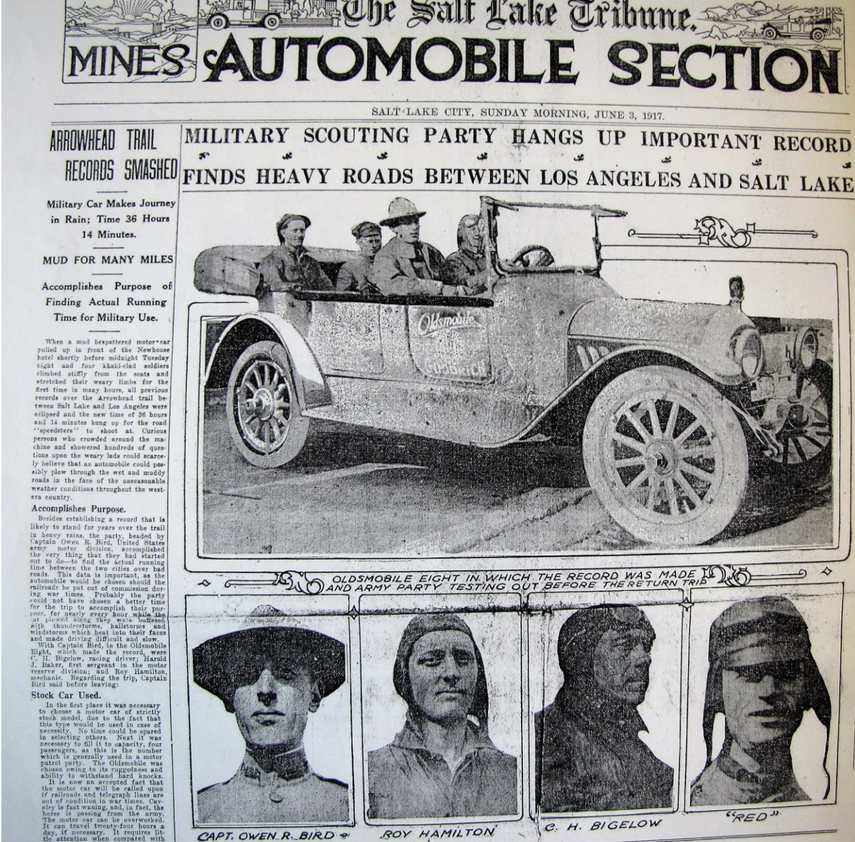 Salt Lake Tribune on military scouting party