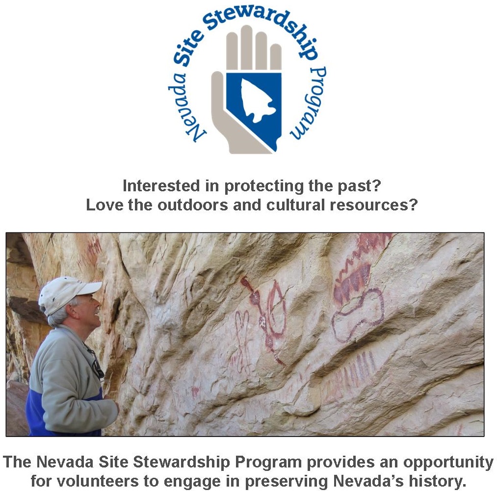 NSSP Logo and image of steward looking at pictographs