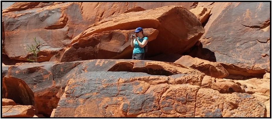 Image of a steward taking photos of a site